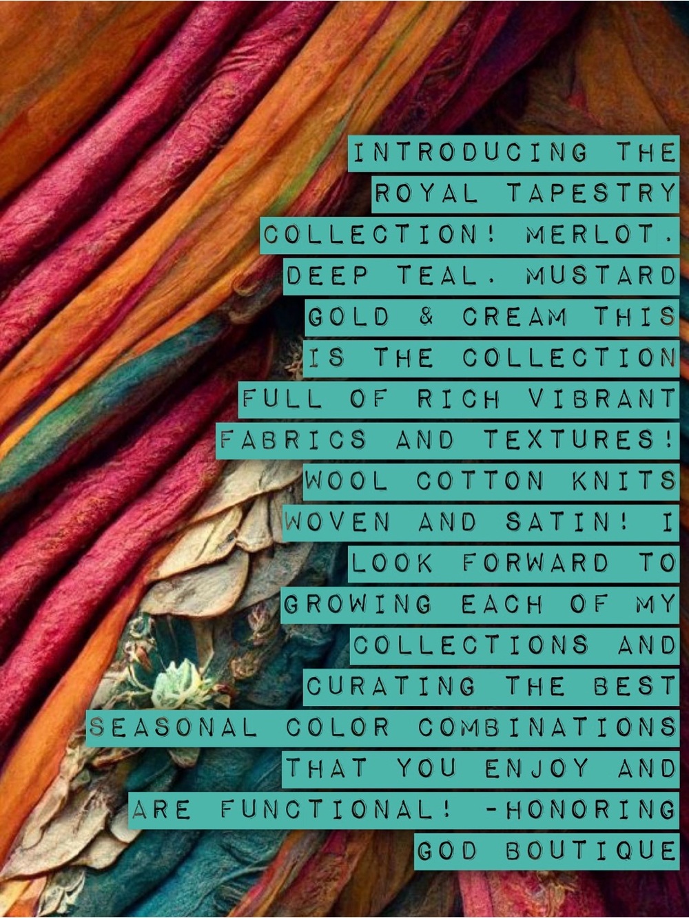 Royal Tapestry Collection Fabric - Merlot, Deep Teal, Mustard Gold & Cream